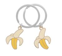 IMIKEYA 2pcs Peeled Banana Keychains Small Fruit Keyring Charms Cute Food Key Holders for Backpack Purse Wallet Birthday Party