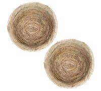 IMIKEYA 2pcs Pigeon Egg Nests Hatching Nest Provides Warm Sheltered Environment Not Easily to Deform Corn Husk Straw 8.25x8.25x2.16in Rustic Style for Pigeon Bird Breeding
