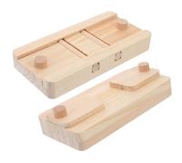 IMIKEYA 2pcs Pine Wood Hamster Foraging for Small Animals, Treats and Snacks Storage Box, Fun and Interactive Guinea Pig and Hamster Food Puzzle