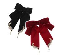 IMIKEYA 2Pcs Retro Bow Tie Brooch for Men and Women Rhinestone Wing Collar Pins Zinc Alloy Vintage Shirt Lapel Accessories Unisex Elegant Suit Decoration