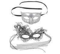 IMIKEYA 2Pcs Retro Set Vintage Cosplay Masks for Halloween Costume Accessory for Parties and Theatrical Events