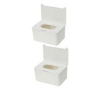 IMIKEYA 2pcs Reusable Wipe Holder Refillable Wipes Dispenser for Bathroom Kitchen Sealed Wet Tissue Box Storage