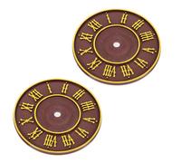 IMIKEYA 2pcs round Metal Cuckoo Clock Dial Replacement Faces with Roman Numerals, Precise Timekeeping and Easy Replacement for Home and Living Room Decor