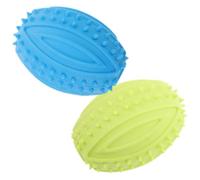 IMIKEYA 2pcs Rubber Dog Ball for Indoor and Outdoor Playing, Squeaky Interactive Dog That Encourage Natural Instinct and Keep Pets Active, Assorted Colour Puppy Chew Balls