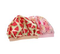 IMIKEYA 2Pcs Satin Sleeping Cap Durable Head Cover for Bathing and Shower Lightweight Night Hat for Home and Travel Mixed Colors Dolphin Watermelon
