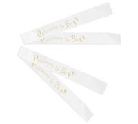IMIKEYA 2pcs Shower Maternity Sash Set for Mom to Be, White Satin Ribbon with Gold Lettering, Silky Shoulder Sash for Pregnant Women’s Shower and Gender Reveal Party