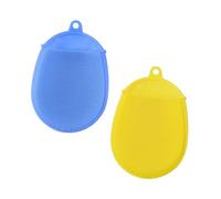 IMIKEYA 2Pcs Shower Scrubber Silicone Exfoliating Bath Brush for Gentle Cleaning Tool with Hanging Loop for Fun Bath Experience