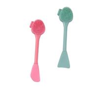 IMIKEYA 2pcs Silicone Face Brush Double-headed Hand-held Facial Cleansing Brush for Mask Application Routine