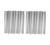 IMIKEYA 2pcs Silver 4-Slot French Bread Pan Loaf Bake Mold Nonstick Perforated Baking Tray for Oven Toaster Bakers