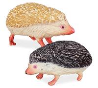 IMIKEYA 2Pcs Simulation Hedgehog Figurine Realistic Hand-painted Hedgehog Statues for Garden Home Decor Dollhouse Micro Landscape Weatherproof Miniature Animal Ornaments