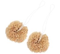 IMIKEYA 2pcs Small Animal Chew for Bunny and Rabbits Made of Natural Corn Leaves, Beige Teeth Grinding Balls for Cleaning Teeth and Reducing Boredom When They Are Alone in Daily Life