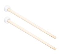 IMIKEYA 2pcs Small Rubber-head Gong Mallets with Wood Handle, Wooden Percussion Mallets for Gong, Sturdy Musical Instrument Accessories for Band and Ensemble Use