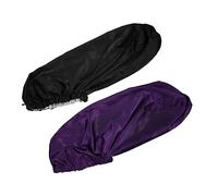 IMIKEYA 2pcs Solid Long for Hair Care Satin Cloth Sleeping Hats Wide Brim for Women for Bedtime Use
