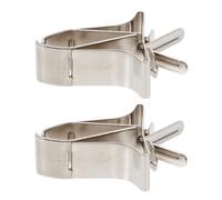 IMIKEYA 2Pcs Stainless Steel Parrot Vegetable Food Clips Bird Feeding Clamp for Cage Use Multifunctional Bird Food Holder with Cuttlefish Bone Fixer