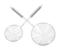IMIKEYA 2pcs Stainless Steel Spider Skimmer Ladle with Handle, Kitchen Food Strainer Basket for Deep-Frying Foods, Anti-Scald Design and Efficient Filtration, for Professional Chefs