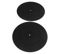 IMIKEYA 2pcs Static Silicone Pad for Turntable Mat Replacement Record Platter Slipmat for Vinyl Player for Home Studio Use