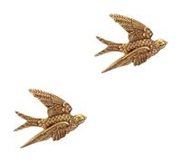 IMIKEYA 2pcs Swallow Birds Wall Art Wall Hanging Sculpture Bird Ornaments Japanese Garden Decor Living Decor