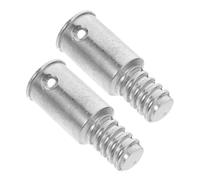 IMIKEYA 2Pcs Threaded Brush Connector Threaded Pole Tips Broom Extension Adapter Stable Connection American-Style Aluminum Alloy Silver for Household Cleaning