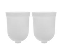 IMIKEYA 2pcs Toilet Brush Holder Cup Plastic White round Base Storage Cup for Public Restrooms and Hotels, Space Saving Bathroom Cleaning Brush Holder