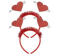 IMIKEYA 2pcs Valentine's Day Hairband Heart-shaped Arrow Headband Felt Material Lightweight Comfortable to Wear Adorable Creative Style for Wedding Party