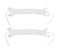 IMIKEYA 2pcs White Lace Lolita Headbands for Women, Romantic and Cute Kawaii Hair Accessories with Cloth and Metal Material, Easy to Maintain Versatile Style for Festivals and Birthdays