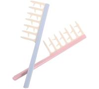 IMIKEYA 2pcs Wide Tooth Massage Comb for Women Detangling Comb for Curly Hair Plastic Salon Styling with Scalp Massage Blue and Pink