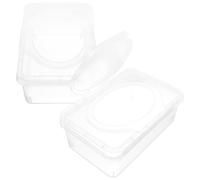 IMIKEYA 2pcs Wipes Dispenser Box with Lid Lightweight Pp Material Not Easy to Deform Portable Wipes Storage Case for Dining Table and Desktop Use