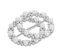 IMIKEYA 2pcs Women’s Scarf Ring Buckle Clips, Alloy round Shirt Tie Clips for Ladies, Corner Knotted Button Fashion Accessories for Scarves and T-shirts