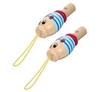 IMIKEYA 2pcs Wooden Fish Whistle for Educational Musical Instruments Early Learning Creative Playthings for Boys and Development