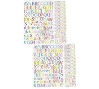 IMIKEYA 2sets 10 Sheets Alphabet Number Stickers Vinyl Labels for DIY Crafting Mailbox Address Signs Scrapbooking and Home Decor 10sheets*2