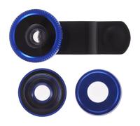 IMIKEYA 3-in-1 Clip-on Smartphone Camera Lens Kit, Blue Fisheye Wide Angle and Macro Lens for Smartphones and Mobile Phones, Portable Outdoor Travel Photography Accessory