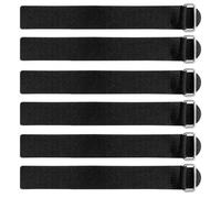 IMIKEYA 3 Pairs Crampon Binding Straps Ice Crampon Replacement Straps Black Nylon Metal Resists Deformation Minimises Pressure for Boots Winter Hiking and Outdoor Climbing