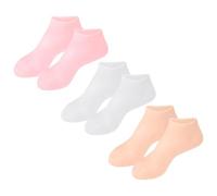 IMIKEYA 3 Pairs Moisturizing Foot Socks for Women with Exfoliation and Washable Sebs Material, Assorted Color Foot Protection Covers for Spa Supplies and Cracked Heel Repair