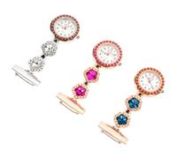 IMIKEYA 3 Pcs Portable Zinc Alloy Pocket Watch Brooch for Elderly with Modern Design, Simple to Operate and Suitable a Wide Range of Applications Random Color
