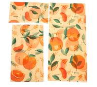 IMIKEYA 3 Sheets Organic Beeswax Food Wraps Reusable Preservation Cloths with Natural for Fresh Produce Cheese Bread Snacks Sustainable Alternative to Plastic Wrap
