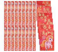 IMIKEYA 300 Pcs Chinese Year Red Envelopes Hong Bao with Unique Horse Patterns for Lunar Year Weddings and Festive Celebrations Traditional Cultural Motifs for Lucky Money Gifting