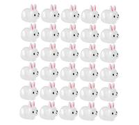 IMIKEYA 30pcs Glow Dark Figurines Mini Resin Statues for Landscape Decoration Cute Desktop Bunny Ornaments for Home and Garden Decor