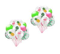 IMIKEYA 30pcs Hawaiian Party Balloon Inflatable Flamingo Pineapple Turtle Leaf Latex Balloons for Beach Theme Decorations