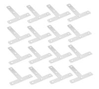 IMIKEYA 30pcs Heavy Duty Stainless Steel Corner Brackets with Extra Thick T-Shaped Design for Furniture Cabinets Shelving Tables Rust-Resistant Angle Connectors with Enhanced Load Capacity