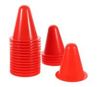 IMIKEYA 30pcs Red Plastic Colored Cones for Football Training Lightweight and Safe Multipurpose Training Markers Cone Suitable for Basketball and Skating Drills