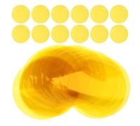 IMIKEYA 30pcs Yellow Peel and Stick Ambient Lighting Gel Stickers for Ceiling Fixtures and Spotlights, Removable Adhesive Pet Warm Light Filter Discs for Nursery Night Light and Household