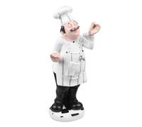 IMIKEYA 3D Resin Chef Statue French Chef Figurine Cook Collectible Statues Resin Home Countertop Table Decoration Mini Cook Statue for Country Cottage Decor