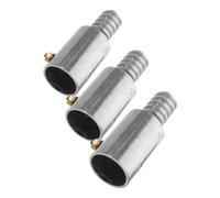 IMIKEYA 3pcs Aluminum Alloy Threaded Extension Tips with American Thread Pattern Dual Screw Rivet Installation Weather Resistant Connectors for Broom Handle Replacement and Mop Pole