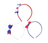 IMIKEYA 3pcs American Independence Day Bow Headbands Red White Blue Hairbands Stretchy Lightweight Hair Accessories for Patriotic National Flag Day Party Decoration