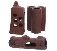 IMIKEYA 3Pcs Ceramic Fish Tank Hideout Unique Shelter for Fish and Shrimp Breeding Cave and Aquarium Decor Promotes Aquatic Safety and Sustainability