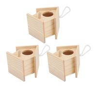 IMIKEYA 3pcs Decorative Bird Nest Adornment with Realistic Appearance Beige Plastic Simulation Bird House for Easter and Table Decorating Mini Imitation Nest and Small Furry Animals