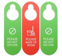 IMIKEYA 3pcs Do Not Disturb Door Signs for Hotel Use, Pvc Material, Easy to Hang and Read, Suitable for Club and Work Environments, Unique and Eye-catching Design Random Color