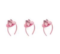IMIKEYA 3pcs Easter Pet Bowknot Headband for Dogs and Pets, Wear Resistant Cloth Material with Cute Pink Design, for Party and Photography Accessories