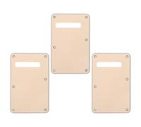IMIKEYA 3pcs Electric Guitar Back Plate Cover in Beige Plastic with Rounded Edge, Universal Compatibility and Precise Fitting, for Musical Instrument Replacement and Protecting Electric