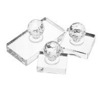 IMIKEYA 3pcs Eyeshadow Pressing Tray Cosmetics Platen Tool 1.18x1.10x0.79in Plastic Creative DIY Save Time and Effort Blush Eyebrow Palette for Professional Use